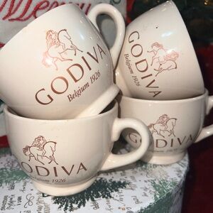 Godiva Cream Coffee Cups Set